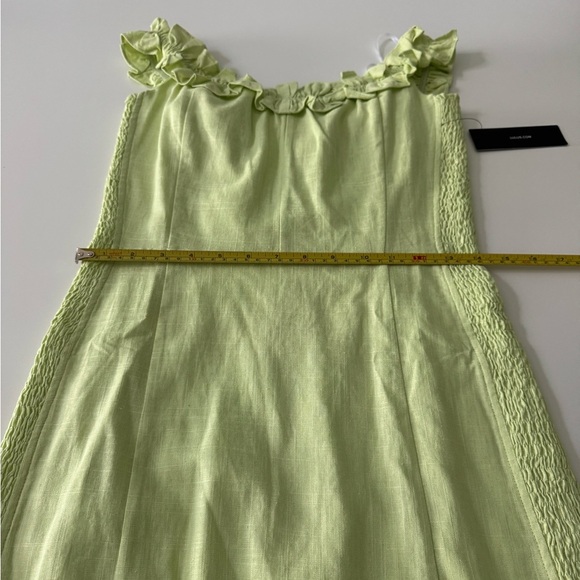 Lulus NWT Elati Lime Green Ruffled Off-the-Shoulder Bodycon Dress Size M - Picture 11 of 12